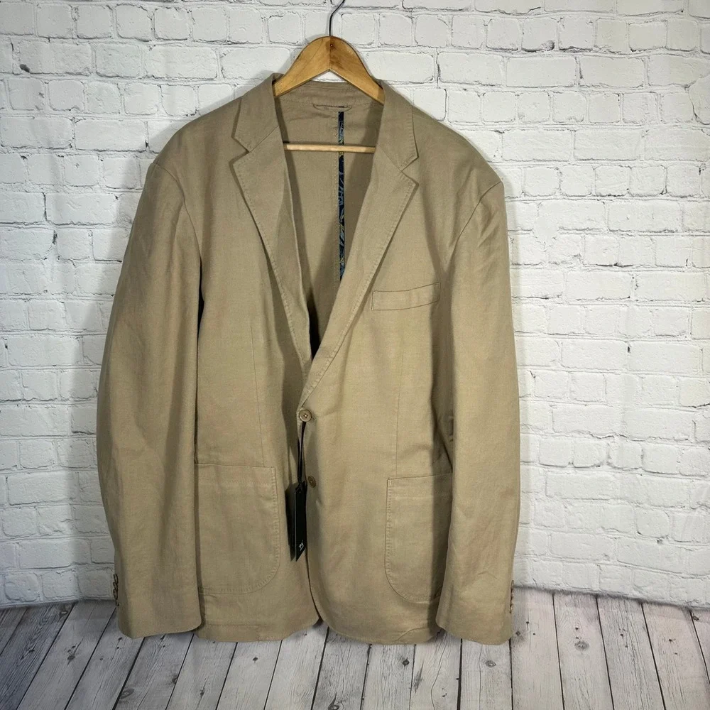 NEW Rodd & Gunn Golden Court SF Jacket Khaki Linen Blend Blazer Mens XXXL $398